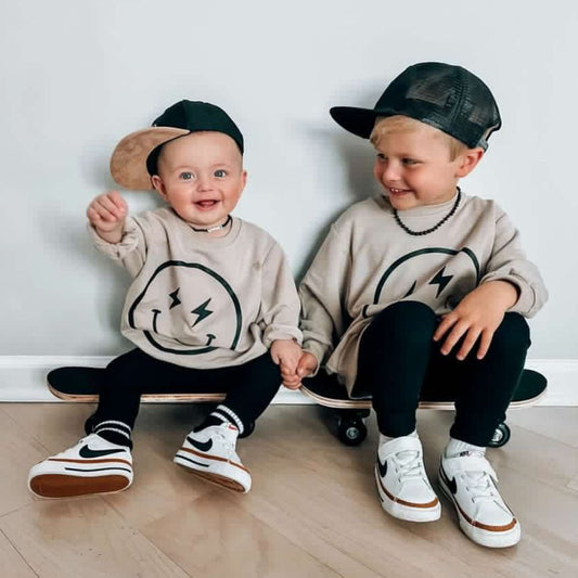 Rad Smiley Retro Sweatshirt | Beige